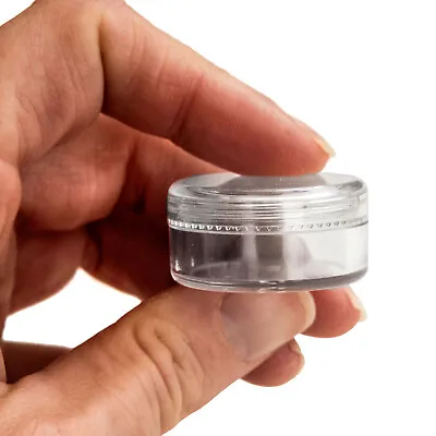 £2.58 • Buy Small Clear Travel Sample Pots Jars Containers 5g 5ml With Clear Lids Jdc