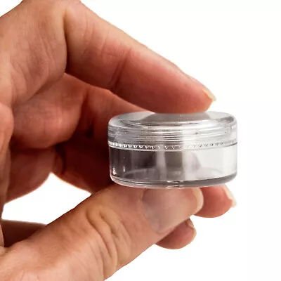 Small Clear Travel Sample Pots Jars Containers 5g 5ml With Clear Lids Jdc • £4.03