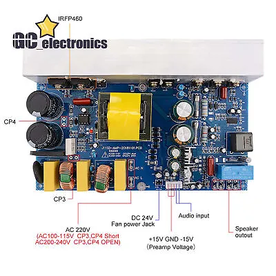 1000W Mono Digital Power Amplifier Audio Board Class D With Switch Power Supply • £68.15