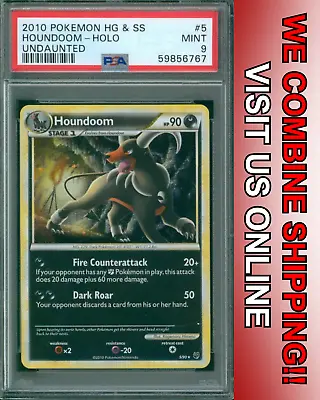 2010 Pokémon TCG Houndoom #5 Holo | Holo Rare | Undaunted | PSA 9 MINT • $0.77