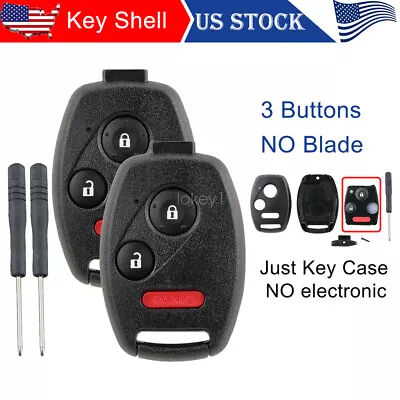 2 Replacemnet Remote Key Fob Case Cover For Honda CR-V 2007 2008 2009 2010 2012 • $8.85