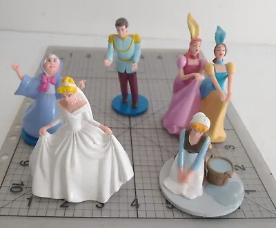 $29.99 • Buy Disney Cinderella Plastic Figures Cake Toppers Playset Vintage Sisters Prince
