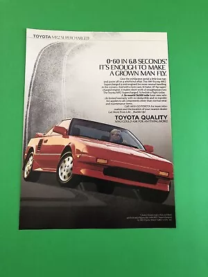 1987 1988 1989 Toyota Mr2 Supercharged Vintage Original Print Ad Advertisement • $6.54