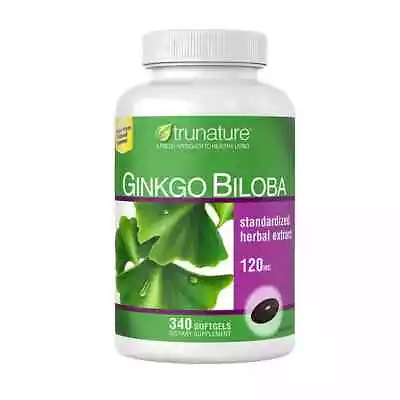 TruNature Ginkgo Biloba 120MG Softgels - 340 Pieces EXP06/25! *Support Memory*! • $23.99