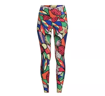 NWT No Boundaries Juniors Sueded Printed Ankle Length Leggings Tropical Size L • $10.46