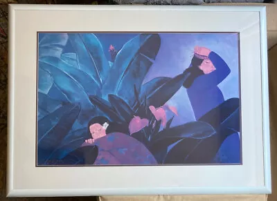 Vintage 1984 Artist Pegge Hopper “Na Kua’Ana” Signed Framed Serigraph Art Print • $399.95