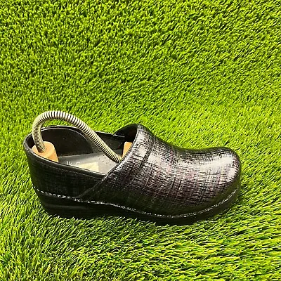 Dansko Vintage Clog Womens Size 8 Black Walking Comfort Leather Slip On Shoes • $39.99