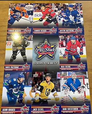 2024 Upper Deck NHL All Star Game Cards Connor Bedard Rookie UNCUT SHEET Rare • $0.01