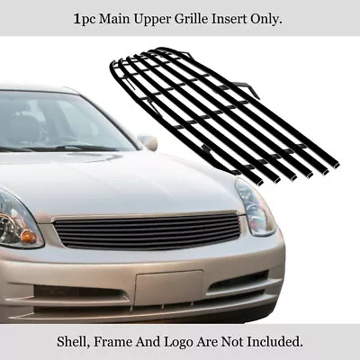 Fits 2003-2004 Infiniti G35 Sedan Stainless Steel Black Billet Grille Insert • $55.99