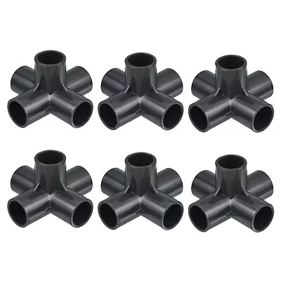 6Pcs 20mm ID U-PVC Pipe Fittings 5 Way Elbow Side Outlet Fittings Connector • $16.58