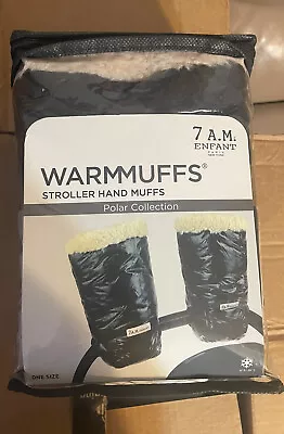 7AM Enfant Warmmuffs Stroller Hand Muffs /Gloves Black Polar Collection One Size • $35