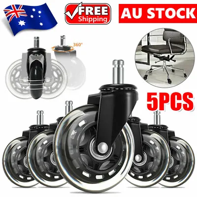 5X Rollerblade Chair Wheels Rolling Grip Office Caster Desk Ring 3Inch Universal • $23.45