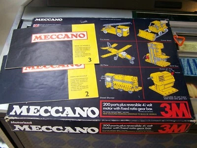 £25 • Buy VINTAGE MECCANO BOX SET No 3M MOTORISED WITH MANUALS INCOMPLETE Missing Parts