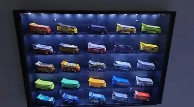 LED Display Case For Matchbox Cars 1:64 Scale 24 Diecast Toy Car Wall Cabinet • $129.99