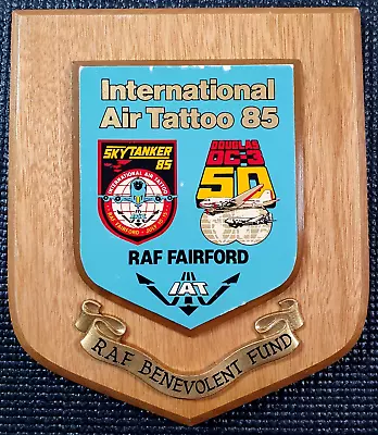 R.A.F Benevolent Fund International Air Tattoo 1985 RAF Fairford Wall Plaque • £29