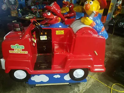 Bert And Ernie Fire Truck Coin Operated Kiddie Ride • $1495