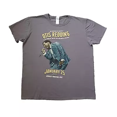 Otis Redding T Shirt Mens Extra Large Gray Apollo Theater NYC 2018 Short Sleeve • $23.73