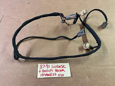 87-91 Ford Mustang Rear Hatch License Plate Lock Wiring Harness Hatchback Coupe • $49.99