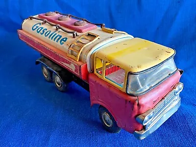 Vintage Shell Gasoline Tanker Tin Truck Toy Japan Marusan Hayashi 12″ Friction • $149.99