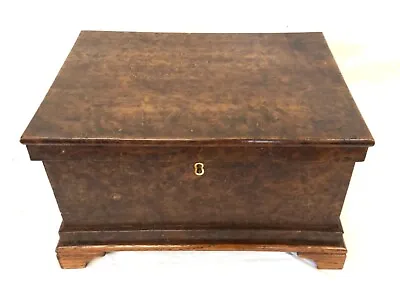 Antique Pollard Oak Workbox Jewellery Sewing Trinket Box Fitted Interior • £225