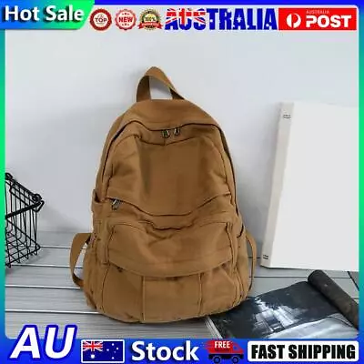Simple Women School Bags Casual Vintage Ladies Backpack Travel Knapsack (Khaki) • $21.39
