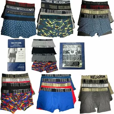 £12 • Buy Men's True Religion Boxer Trunk Shorts 4 Pack Premium Stretch BNIB RP £39.99 SML