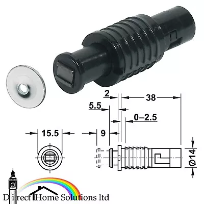 Hafele Magnetic Pressure Catch & Counterplate Morticed & Press Fit 1.2kg Pull • £8.99