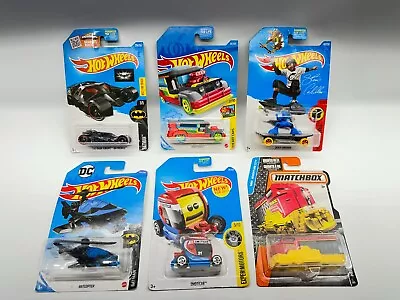 Lot 6 Hot Wheels Matchbox: 2015 18 20 Batmobile Batcopter Road Bandit Train • $19.99