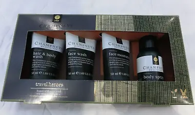 Champneys Travel Heroes Mens Gift Set -  Face Hair & Body Wash Body Spray Set • £9