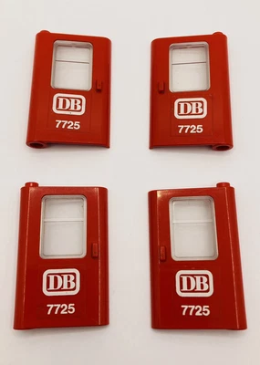 £9.99 • Buy 4x LEGO Red Door 1x4x5 Train Right & Right With Window DB 7725 4181 4182 7725