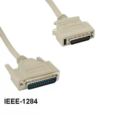 Kentek 25 Ft DB25 Parallel To HPCN36 Mini Centronic Printer Data Cable IEEE-1284 • $28.29