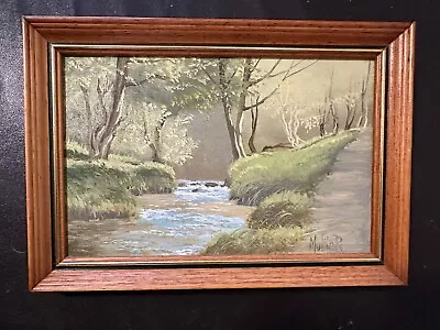 Miniature Signed Oil Painting X 2 By Syd Mullier (1931-) Dartmoor & Radford Lake • £40