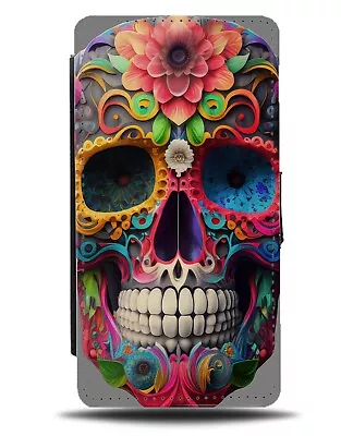 Mexican Sugar Skull Flip Wallet Case Sugarskull Floral Flowers Colourful AG28 • £19.99