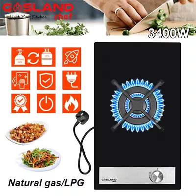 GASLAND Chef Built-in Gas Hob Tempered Glass Gas Cooktop Triple Ring Burner 30cm • £99.99