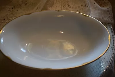 Mz Austria Habsburg Oval Fine Porcelain China Gold Trim Casserole Bowl Dish 9.5  • $7.50