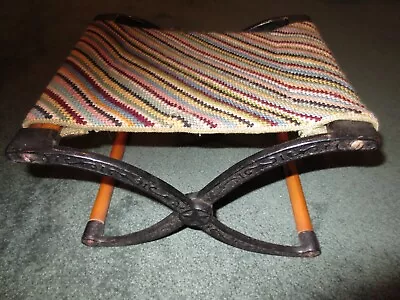 Early Vintage Cast Iron Folding Buggy Seat Carriage Stool - See Photos • $69.99