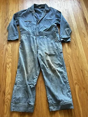 Vintage Berne Work Wear Leisure Coveralls  Lg Myers Halloween Monster • $29.99