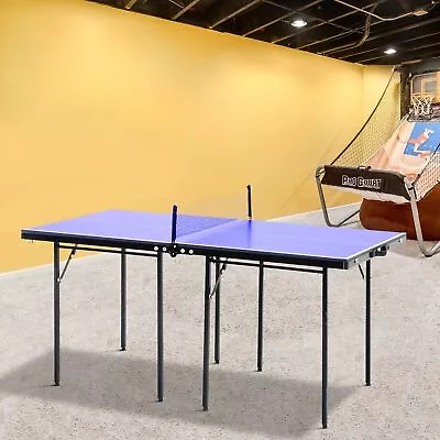 5ft Folding Mini Table Tennis Top Ping Pong Set Professional Net Games For Play • £66.99