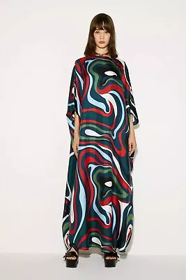 Designer Women Casual African Printed Kaftan Beach Wear Cover-Up Arabian Kaftan • $36.80