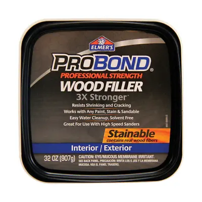 Elmer's P9892 Mild Acrylic Stainable Interior/Exterior Paste Foam Wood Filler 1 • $21.53