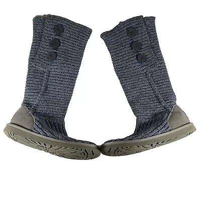 Ugg Australia 5819 Womens Size 8 Classic Cardi Knit Sweater Boots Shoes Blue • $29.99