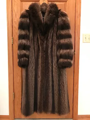 Custom Full Length Raccoon Coat !!! REDUCED !!! • $500