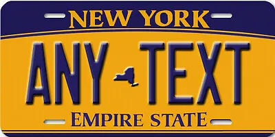 New York PERSONALIZED CUSTOM ALUMINUM LICENSE PLATE Map Tag Any Text Your Name • $16.65