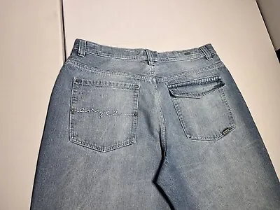 Enyce Jeans Men's 38 Blue Baggy Fit Distressed Wash Y2K Rave Rap NYC 36x31.5 • $35