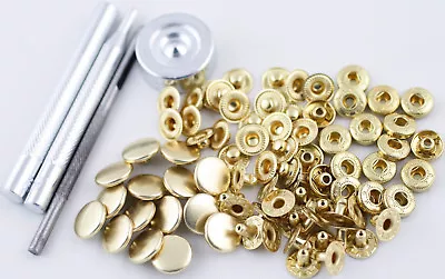 15 Sets W/Tool Poppers Snap Fasteners Press 10/12/15/17mm Sewing Button Craft • $7.89