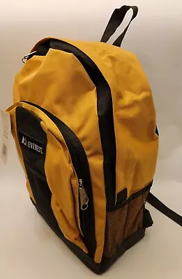 Everest BP2072-YE-BK Backpack With Front & Side Pockets - Yellow-Black • $19.99