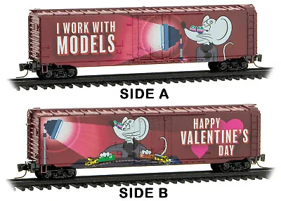 Micro-Trains MTL Z-Scale 50ft Box Car Micro-Mouse Valentines Day Car 2021 • $24.79