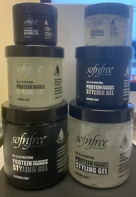 Sofn'Free Protein Styling Gel Alcohol Free Maximum Hold Clear & Dark (All Sizes) • £5.49