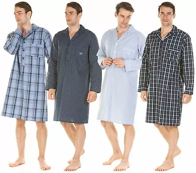 Haigman Cotton Nightshirt Long Sleeve Tailored Traditional Sleepshirt Nightwear • $28.99