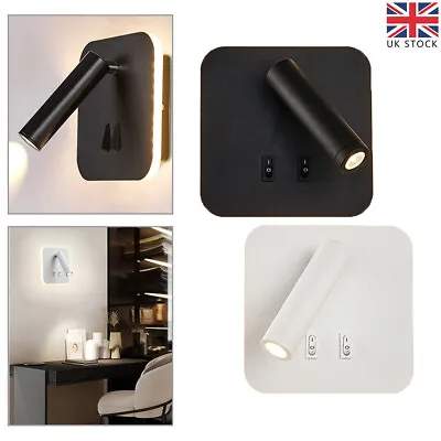 Led Wall Lamps Reading Strip Light Back Light Home Bedroom Sconce With Switch • £15.47
